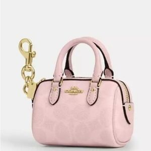 Mini Rowan Bag Charm In Signature Canvas